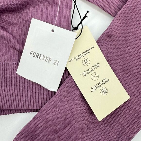 Forever 21‎ Seamless Scoop Neck Long Sleeve Active Crop Top Med - Picture 7 of 7